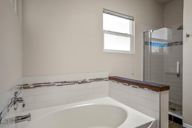 4485 Dancing Ground Rd, Santa Fe, NM 87507 - bathroom with a stall shower and a bath
