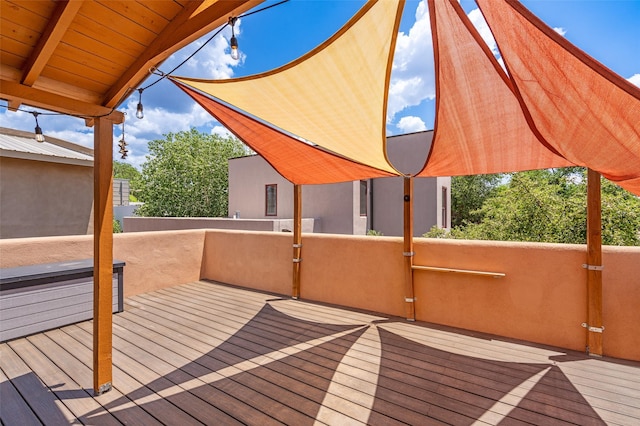 815 Baca Unit C, Santa Fe, NM 87505 - view of wooden terrace