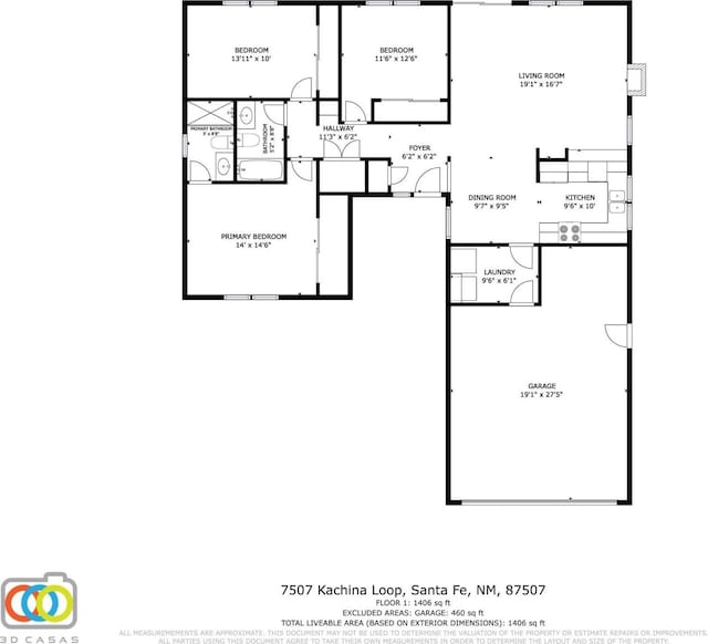 7507 Kachina Loop, Santa Fe, NM 87507 - view of floor plan / room layout