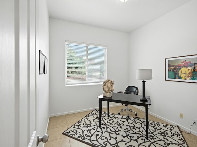 16 Coyote Pass Rd, Santa Fe, NM 87508 - office area with light tile patterned flooring