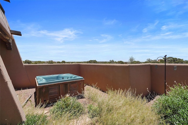 35 Avenida De La Paz, Lamy, NM 87540 - view of yard with a hot tub