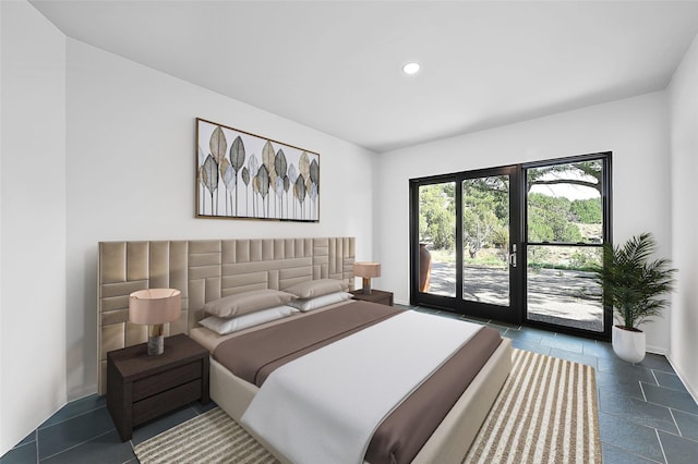 117 La Ventana, Santa Fe, NM 87508 - bedroom featuring access to outside and recessed lighting