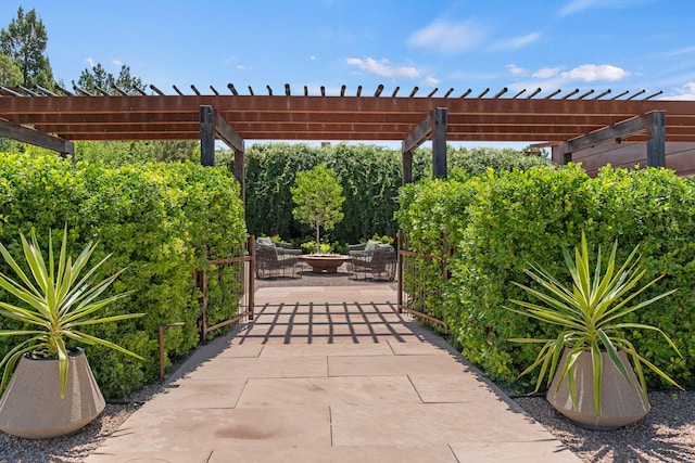 24 Whispering Spirits Dr, Cerrillos, NM 87010 - view of patio with a pergola