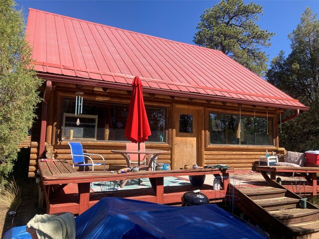32 Doe Rim Loop, Los Ojos, NM 87551 - view of deck