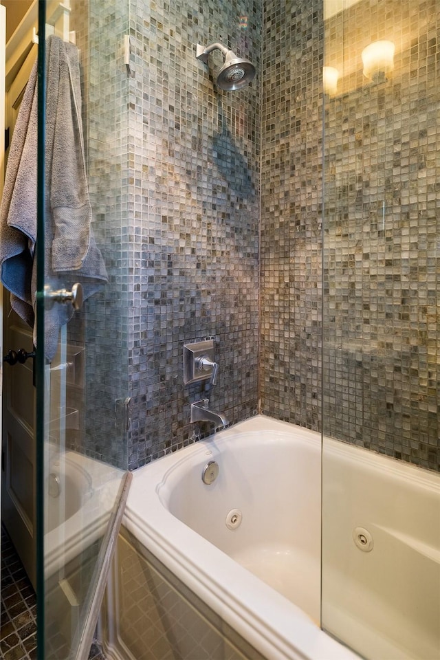 111 E Santa Fe Unit 5, Santa Fe, NM 87505 - bathroom featuring a combined bath / shower with jetted tub