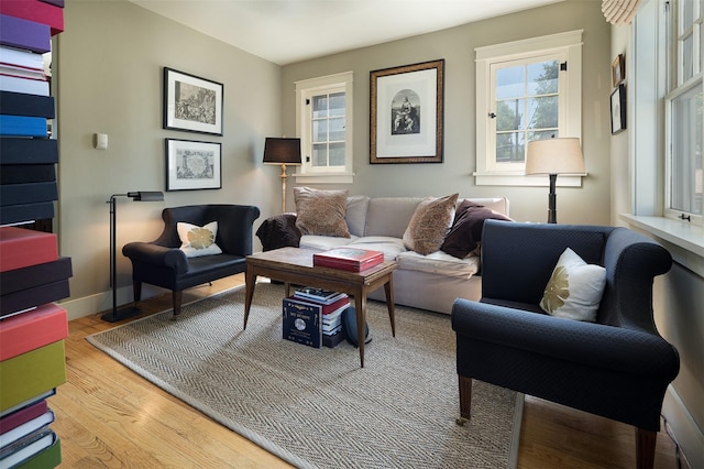 111 E Santa Fe Unit 5, Santa Fe, NM 87505 - living area with wood finished floors and healthy amount of natural light