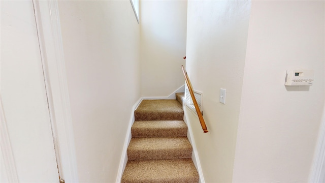 2374 36th Unit B, Los Alamos, NM 87544 - staircase featuring carpet