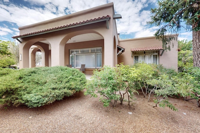 728 Don Gaspar Ave Unit 1A & 1B, Santa Fe, NM 87505 - back of house with stucco siding