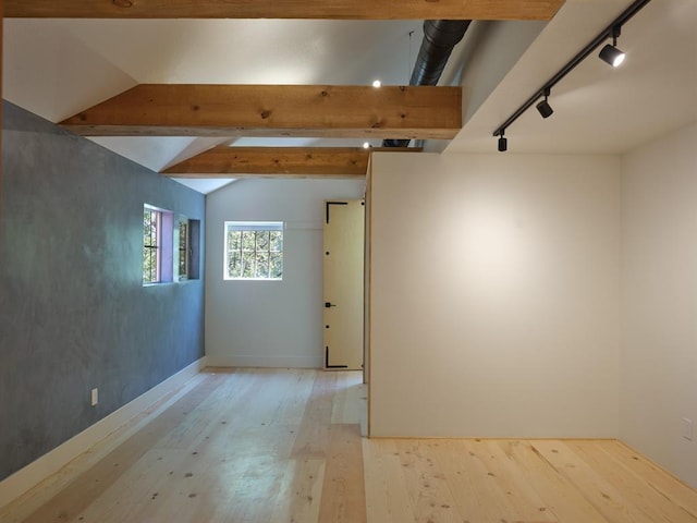 1918 Hopewell Unit C, Santa Fe, NM 87505 - spare room featuring track lighting and light wood-type flooring