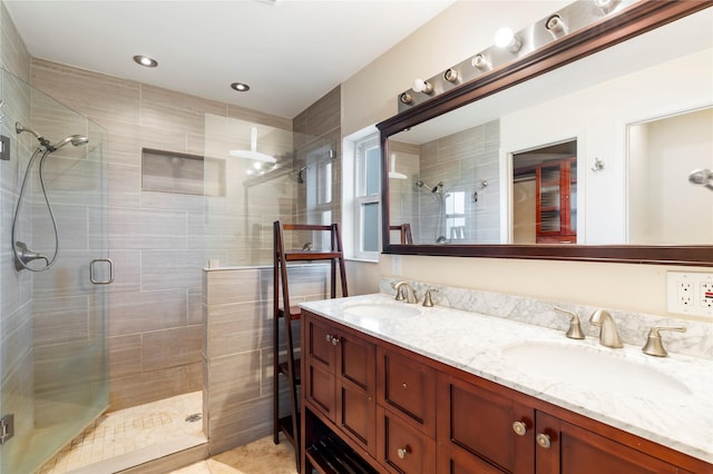 79 Moya Rd, Santa Fe, NM 87508 - full bath with a shower stall and double vanity