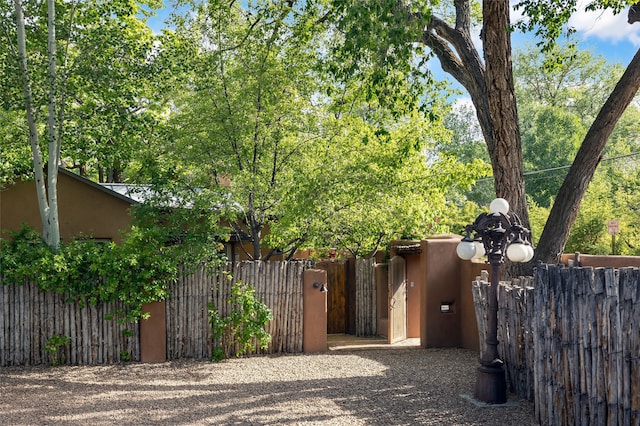 605 Acequia Madre, Santa Fe, NM 87505 - view of yard with a gate