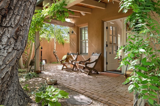 605 Acequia Madre, Santa Fe, NM 87505 - view of patio / terrace
