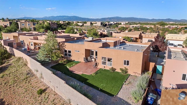 4704 Contenta Rdg, Santa Fe, NM 87507 - aerial perspective of suburban area featuring a mountain backdrop
