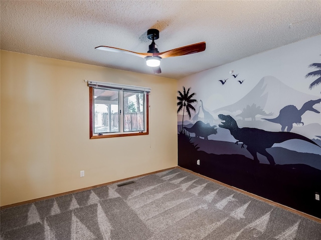 85 Chiquita Dr, White Rock, NM 87547 - carpeted empty room featuring ceiling fan and a textured ceiling