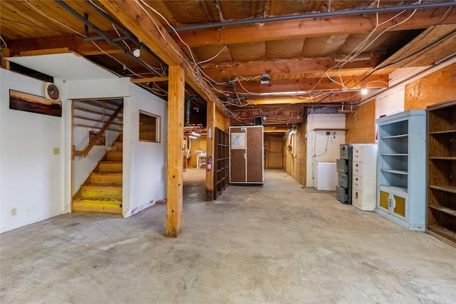 19 Canoe Ct, Jemez Springs, NM 87025 - unfinished below grade area with stairs