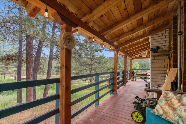19 Canoe Ct, Jemez Springs, NM 87025 - view of wooden deck