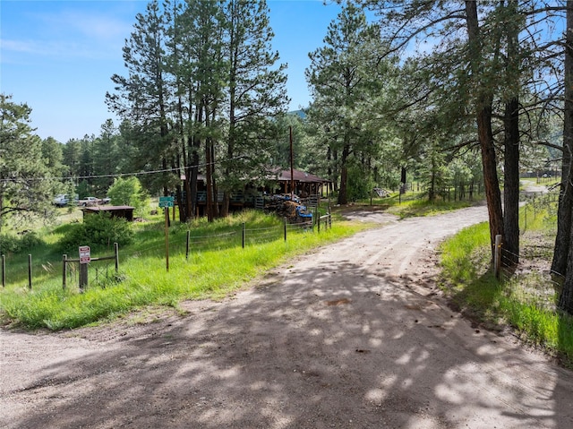 19 Canoe Ct, Jemez Springs, NM 87025 - view of road with a wooded view