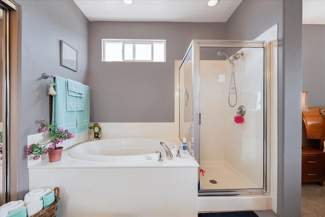 3 Hunters Run, Santa Fe, NM 87508 - full bath with a garden tub and a stall shower
