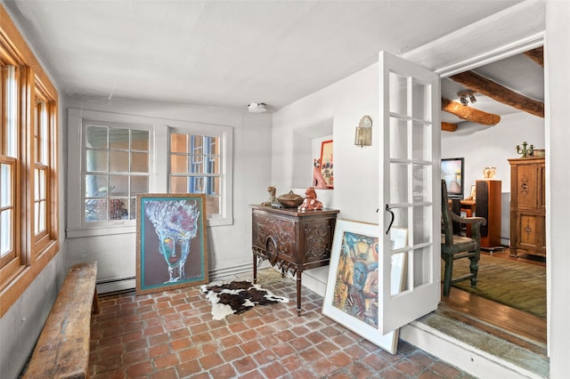 3B Camino Miguel, Santa Fe, NM 87506 - foyer with a baseboard radiator