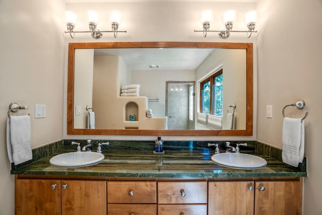 659 Bishops Ldg Unit 1 & 2, Santa Fe, NM 87501 - bathroom featuring double vanity
