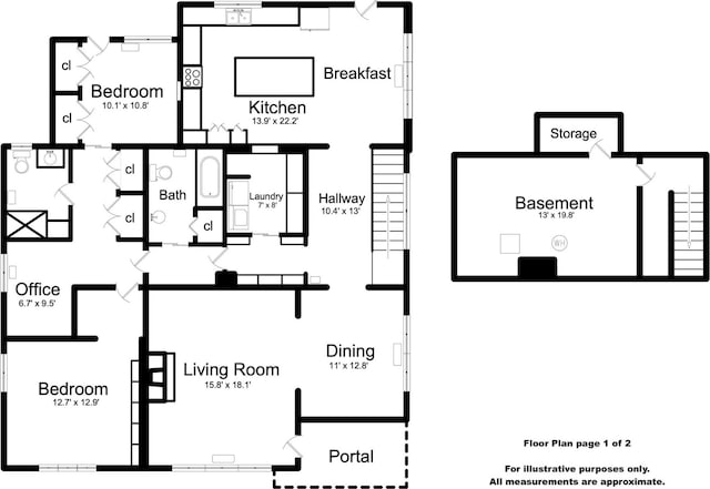 359 Garcia St, Santa Fe, NM 87501 - view of floor plan / room layout
