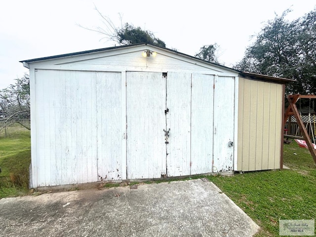 view of shed