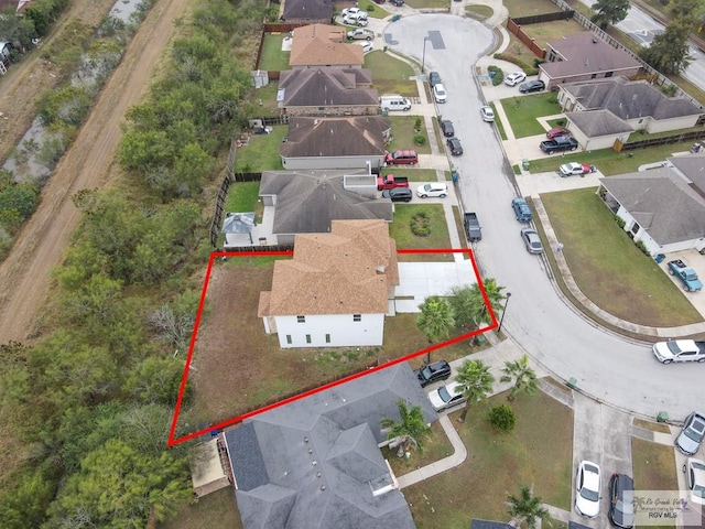 3330 Calle Bolivia, Brownsville, TX 78521 - aerial view of residential area with property boundaries highlighted