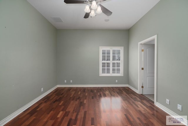 5363 Rustic Manor Dr, Brownsville, TX 78526 - spare room with ceiling fan, wood finished floors, and baseboards