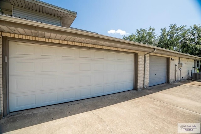 garage featuring central AC