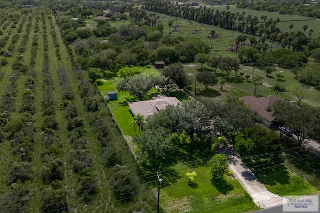 drone / aerial view featuring a rural view