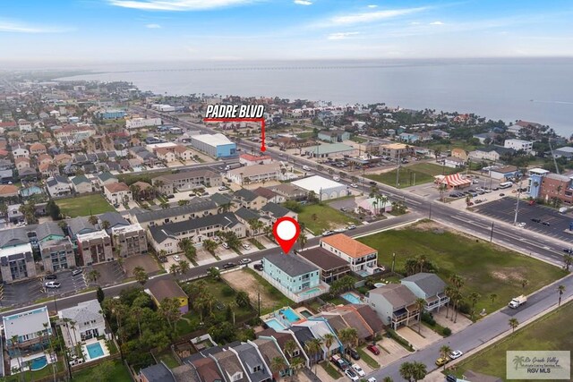 110 E Retama St, South Padre Island, TX 78597 - aerial view of property's location featuring a nearby body of water