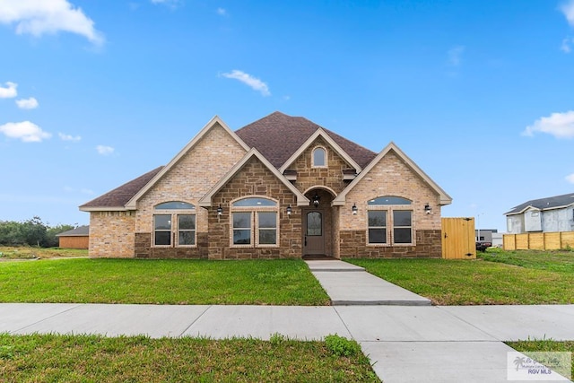 view of front of house with a front yard