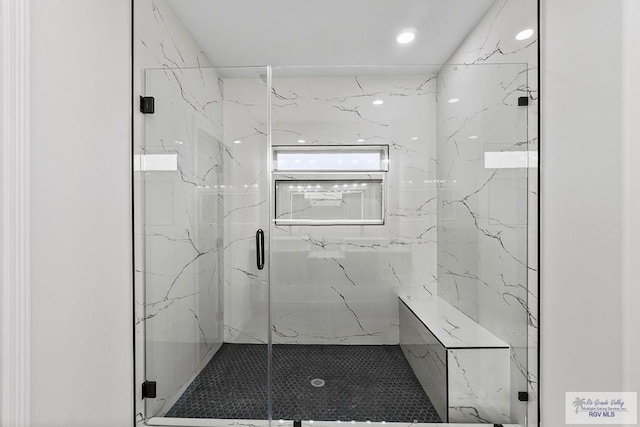 bathroom with walk in shower