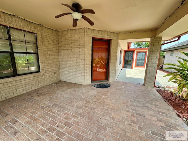 114 Willow Cir, Harlingen, TX 78552 - view of patio / terrace featuring a ceiling fan