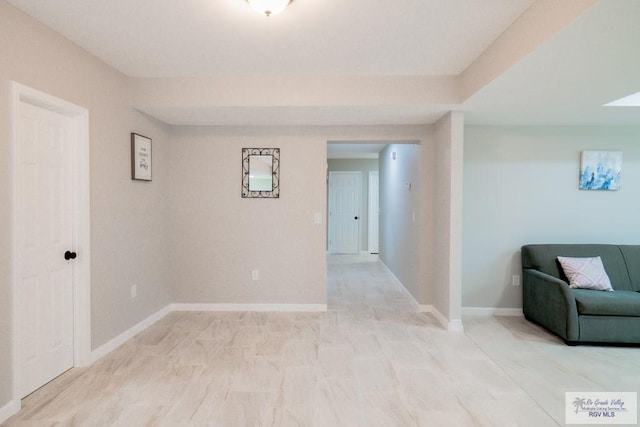 interior space with baseboards