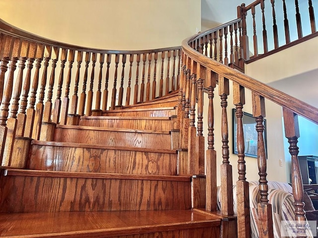 view of stairway