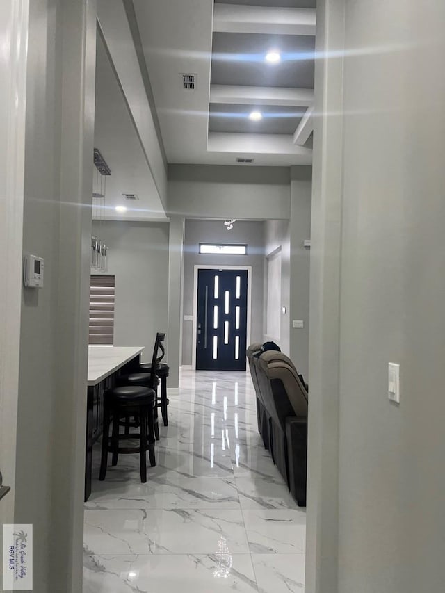 27360 Prudencia St Unit 16, Brownsville, TX 78521 - hall with marble tiled floors