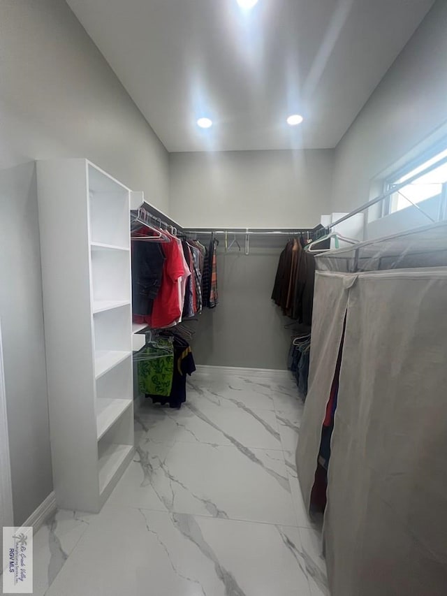 view of walk in closet