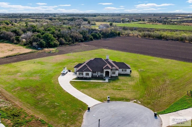 drone / aerial view featuring a rural view