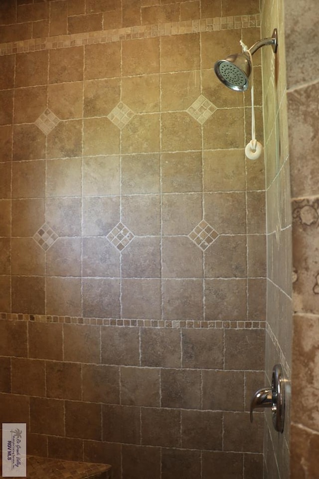 interior space featuring tiled shower