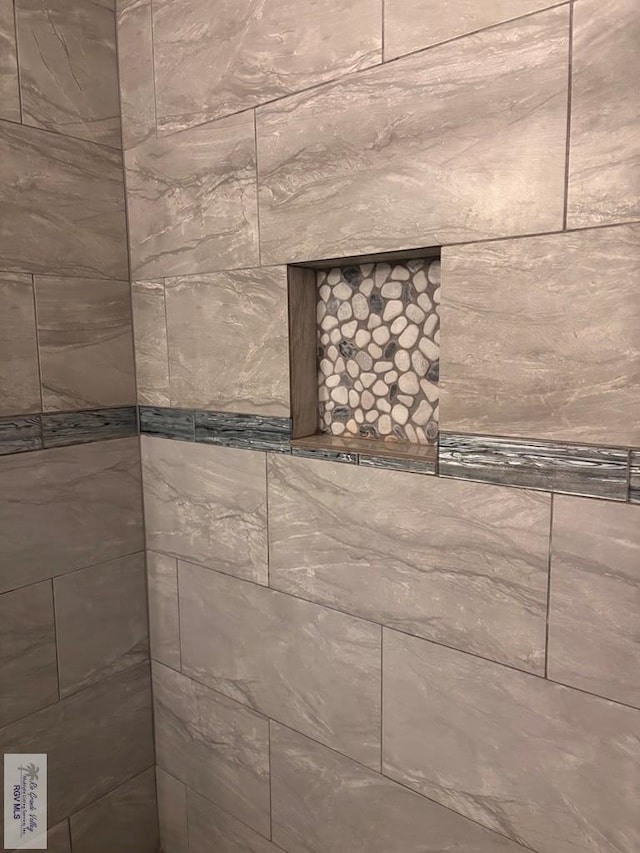 room details with tiled shower