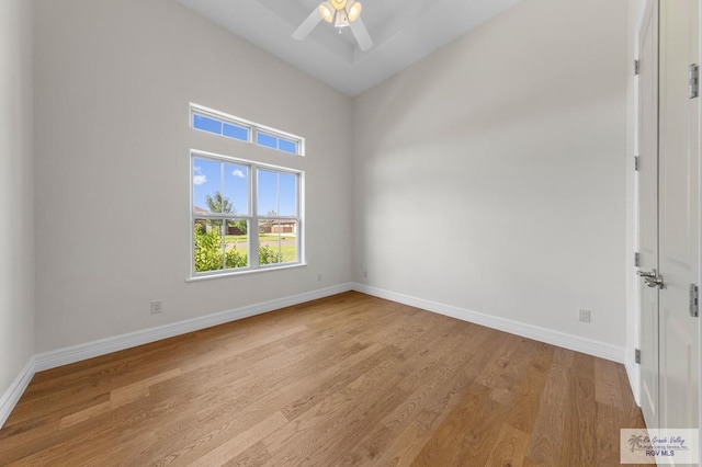 8005 King Sago Ct, Harlingen, TX 78552 - unfurnished room featuring light wood-style floors and a ceiling fan