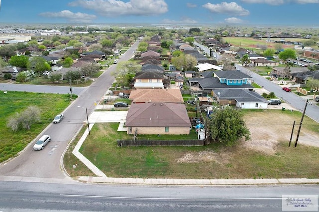 bird's eye view with a residential view