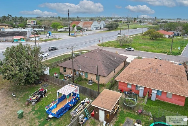 bird's eye view with a residential view