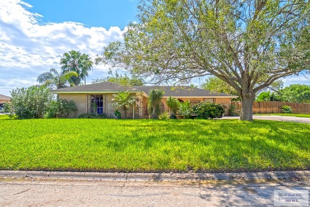 view of single story home