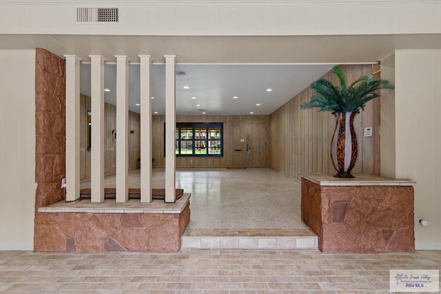 509 Lake Dr, Harlingen, TX 78550 - staircase with speckle patterned floor