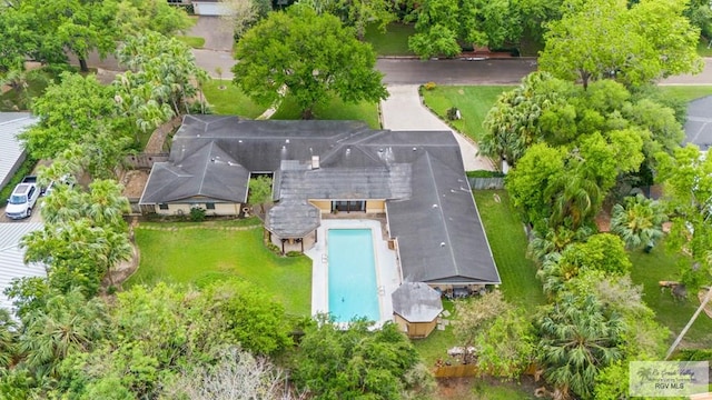 509 Lake Dr, Harlingen, TX 78550 - view from above of property with a pool area