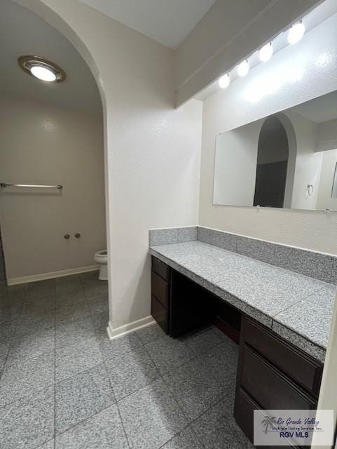 105 Fireside Dr, Brownsville, TX 78526 - bathroom with vanity and granite tiled floors
