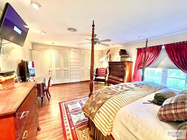 1914 S Parkwood Dr, Harlingen, TX 78550 - bedroom with light wood-type flooring and recessed lighting