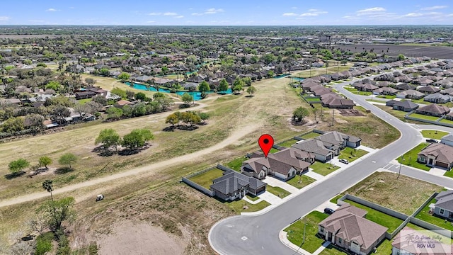 aerial view with a residential view